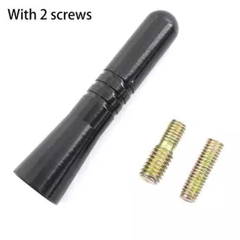 Автомобильная универсальная черная 2,2-дюймовая металлическая алюминиевая радиоантенна с 2 винтами AM/FM-радио модифицированная короткая антенна из алюминиевого сплава прочная