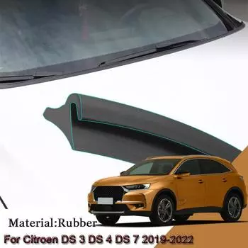Автомобильная уплотнительная полоса, спойлер на лобовое стекло, наполнитель, защита края, уплотнитель, наклейка, аксессуары для Citroen DS 3 DS 4 DS 7 2019-2022 чёрный