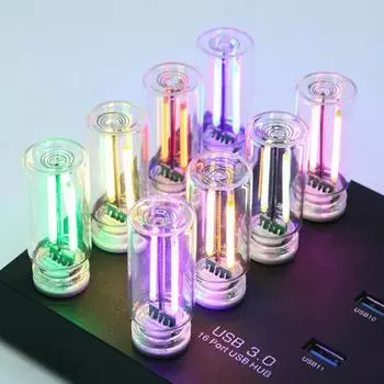 Автомобильная USB светодиодная нить накаливания сенсорная затемняющая лампа 5 В ретро светодиодные лампы 0,3 Вт ночник кемпинговая лампа накаливания декоративное светодиодное освещение зелёный