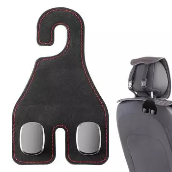 Автомобильная вешалка с двумя крючками 2 в 1, крючок для подголовника автомобиля, крючки для сумок и кошельков, двойные крючки для хранения вещей в автомобиле, вешалки для заднего сиденья автомобиля, креативные чёрный