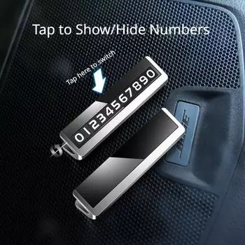 Автомобильная временная парковочная карта, универсальная вращающаяся номерная табличка для телефона, алюминиевые наклейки, парковочная остановка в автомобильном Стайлинге, автоаксессуары чёрный