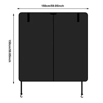 Автомобильная задняя дверь противомоскитная сетка магнитное крепление кемпинг багажник вентиляционная сетка для внедорожника MPV самоходная защита от комаров солнцезащитный козырек УФ чёрный