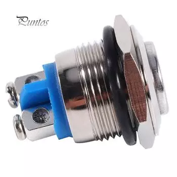 Автомобильная жизнь 16мм водонепроницаемая металлическая автомобильная кнопка с мгновенным включением / выключением звукового сигнала one size