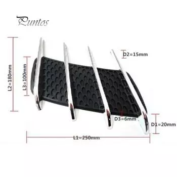 Автомобильная жизнь качественная 2шт OB-59 воздухозаборник дефлектор крыло наклейка капот боковая дверь ation