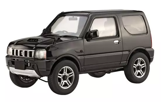 Автомобиль NEXT Series Suzuki Jimny JB23 Black Pearl Пластиковая модель 1/24 № 14 (Land Venture/Голубоватый 3) чёрный