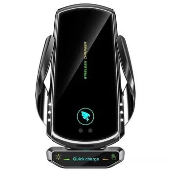 Автомобильное беспроводное зарядное устройство 15 Вт для Iphone 13 12 Samsung S20 Note10, инфракрасное автоматическое зарядное устройство для телефона, универсальное с магнитной головкой as picture серебряный