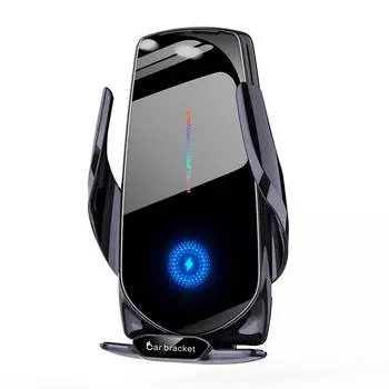 Автомобильное беспроводное зарядное устройство с автоматическим зажимом, 15 Вт, держатель для быстрой зарядки для Iphone 12 12 Pro, зарядное устройство Qi для телефона с универсальной магнитной головкой as picture золотой