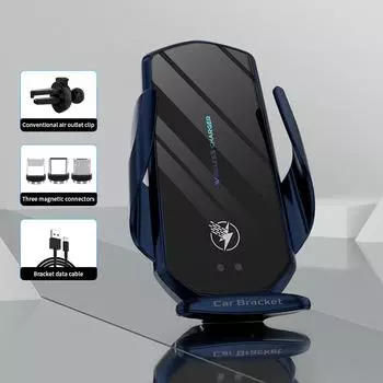 Автомобильное индукционное зарядное устройство 15 Вт, автомобильный держатель для Iphone 12 11pro, беспроводное крепление для быстрой зарядки, универсальное для мобильного телефона as picture красный