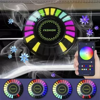 Автомобильное интеллектуальное приложение для управления RGB музыкальным ритмом, лампой, освежителем воздуха, светодиодной лентой, звуковым управлением, голосовым управлением, атмосферным освещением, зажимом для воздуховода APP Controll