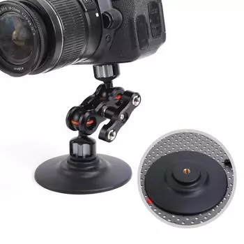 Автомобильное крепление 1/4-дюймовое винтовое отверстие для камеры, кронштейн для крепления на клейкой основе для цифровых зеркальных камер, видеокамер и смартфонов 66MM