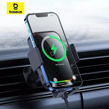 Автомобильное крепление для электрической беспроводной зарядки Baseus Halo 15 Вт