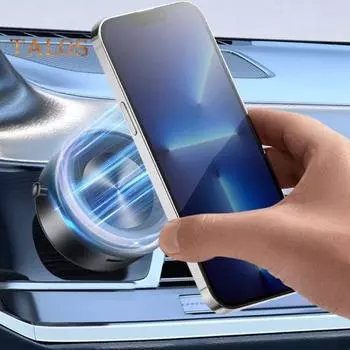 Автомобильное крепление для смартфона с вакуумной присоской, вращающийся на 360 градусов держатель для телефона для легкой навигации, устойчивая магнитная подставка для телефона на приборную панель серебряный