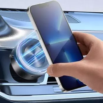 Автомобильное крепление для смартфона с вакуумной присоской, вращающийся на 360 градусов держатель для телефона для удобной навигации серебряный