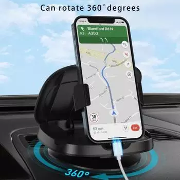 Автомобильное крепление для телефона на 360 градусов для вращающегося держателя приборной панели, многоразовые смартфоны, моющиеся с кронштейном, сильная адгезия