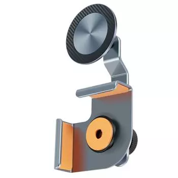 Автомобильное крепление для телефона с сильной присоской, магнитный держатель для телефона, легко устанавливается, магнитное крепление для телефона, регулируемый угол наклона автомобильного держателя серебряный