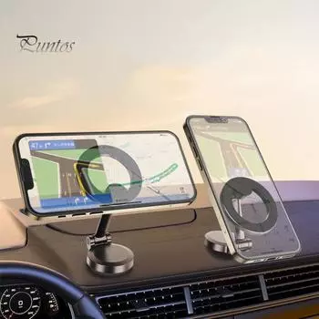 Автомобильное крепление, магнитный держатель для телефона, вращение на 360 градусов, высокая стабильность, защита от сотрясений, громкой связи, автомобильный держатель чёрный
