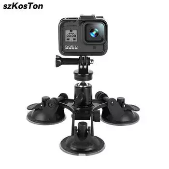 Автомобильное крепление на присоске для Gopro Hero 13 12 11 10 9 8 7 AKASO DJI OSMO Action 3 4 Camera Insta360 X4 X3 Accessories