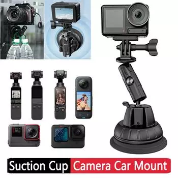 Автомобильное крепление на присоске на лобовое стекло автомобиля для GoPro Hero 13 Insta360 Osmo Action 5 Pro Action Camera Cilp