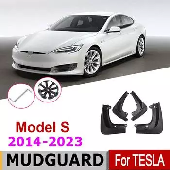 Автомобильное крыло для Tesla Model S 2023 2022-2012, брызговики на крыло, аксессуары для брызговиков, внешний вид чёрный