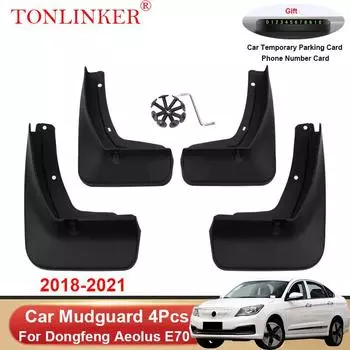 Автомобильное крыло TONLINKER для Dongfeng Aeolus E70 2018, брызговики, передние и задние крылья, брызговики 4 Pcs Black A