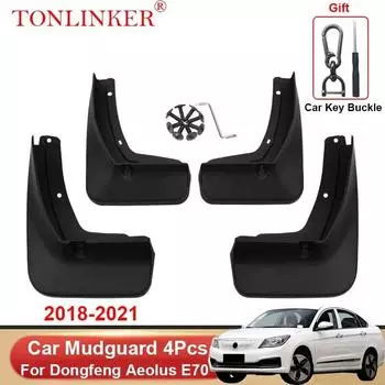 Автомобильное крыло TONLINKER для Dongfeng Aeolus E70 2018, брызговики, переднее и заднее крыло, аксессуары для брызговиков 4 Pcs Black A