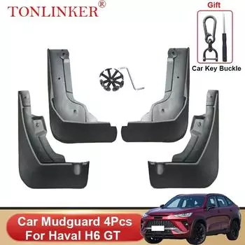 Автомобильное крыло TONLINKER для Great Wall Haval H6 GT H6GT 2022 2023-брызговики, передние и задние брызговики, аксессуары 4 Pcs Black B