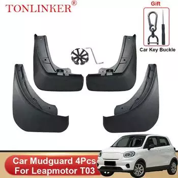 Автомобильное крыло TONLINKER для Leapmotor T03 2022 2023, брызговики, переднее и заднее крыло, брызговики 4 Pcs Black A