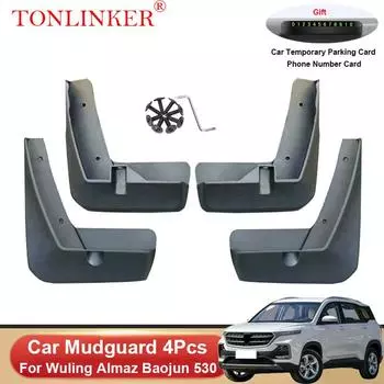 Автомобильное крыло TONLINKER для Wuling Almaz Baojun 530 Chevrolet Captiva MG Hector 2018-2023, передние и задние брызговики на крыло 4 Pcs Black A