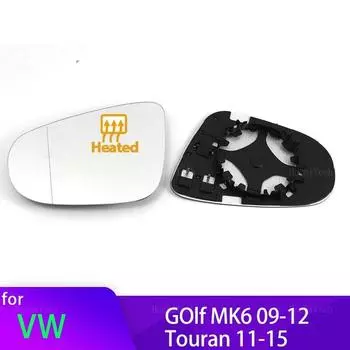 Автомобильное левое и правое боковое крыло заднего вида с подогревом, прочное зеркальное стекло для VW Volkswagen Golf 6 MK6 5K 2009-2012 Touran 2011-2015 1pc Left