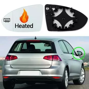 Автомобильное левое/правое боковое зеркало заднего вида с подогревом, стекло для Volkswagen Golf VII MK7 2013 2014 2015-2020, внешние детали