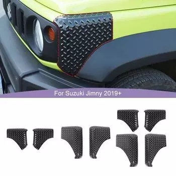Автомобильное переднее заднее крыло, боковая защита, угловое украшение, защита от царапин, накладка для Suzuki Jimny 2019-2023, карбоновое волокно Priend, автомобильные аксессуары Front