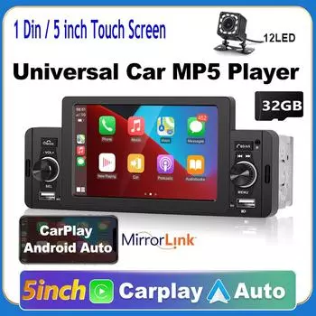 Автомобильное радио 1 Din CarPlay Android Авто Мультимедийный плеер Bluetooth MirrorLink FM-приемник для Volkswagen Nissan Toyota car mp5 player only