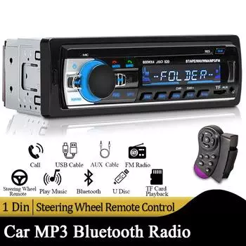 Автомобильное радио 1 Din стерео мультимедийный MP3-плеер цифровой Bluetooth FM ISO мощность Aux вход USB Bluetooth универсальное авторадио для авто радио 24V Radio чёрный