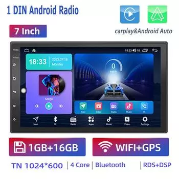 Автомобильное радио 1G 16G GPS 2 din Android Carplay Universal 7 для Volkswagen Nissan Hyundai Toyota мультимедийный плеер