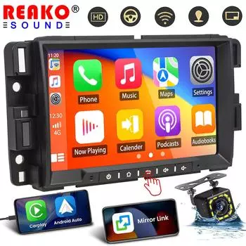 Автомобильное радио 2 Din для GMC Chevrolet Chevy Yukon Sierra Acadia 2007-2012 Android GPS Navi Wi-Fi камера Carplay 4-core 2+32CP