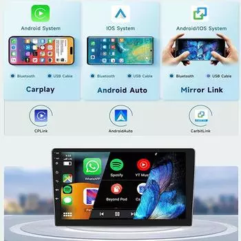 Автомобильное радио 7 /9 /10 Android 13 Универсальное Авторадио 32G Автомобильный Аудио Мультимедийный Плеер 2Din GPS Carplay Интеллектуальная Автомобильная Система