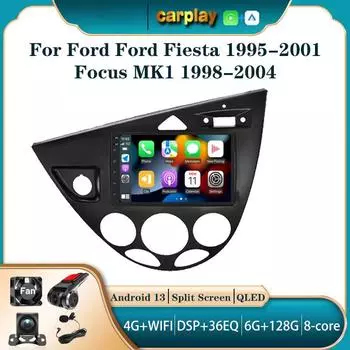 Автомобильное радио 7 дюймов Автомагнитола для Ford Fiesta 1995-2001 Focus MK1 1998-2004 Мультимедиа Видео Автомобильный Радио Плеер DSP Carplay Android