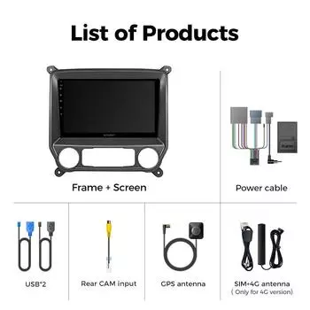 Автомобильное радио Ainavi для Chevrolet Silverado 3 GMTK2 2014-2018, беспроводная система Carplay, Android, автоматическая навигация, стереосистема, мультимедийный проигрыватель