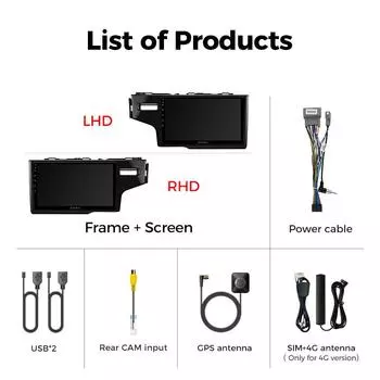 Автомобильное радио Ainavi для Honda Fit 3 Jazz 2014-2020 LHD RHD Беспроводной Carplay Android Auto Мультимедийный плеер Стерео 2Din 4G Wifi DSP