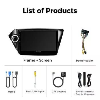 Автомобильное радио Ainavi для KIA RIO 3 RIO3 2010-2016 Wireless Carplay Android Auto Radio 4G мультимедийный плеер GPS RDS DSP 48EQ 2 Din