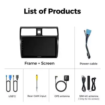 Автомобильное радио Ainavi для Suzuki Swift 2003 2005 2006 2008 2010 Wireless Carplay Android Auto 4G мультимедийный плеер GPS DSP 48EQ 2 Din