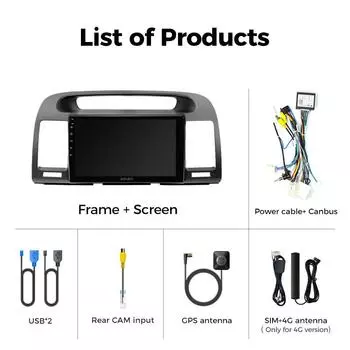 Автомобильное радио Ainavi для Toyota Camry 5 XV30 2001 2002 2003 2004 2005 2006 Беспроводная Carplay Мультимедиа Android Auto Qualcomm 665