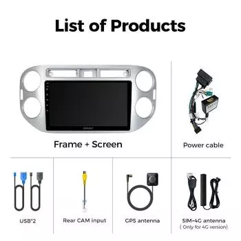 Автомобильное радио Ainavi для Volkswagen VW Tiguan 2006 2010 2016 Golf Plus Wireless Carplay Android Auto Car Stereo Multimedia Player