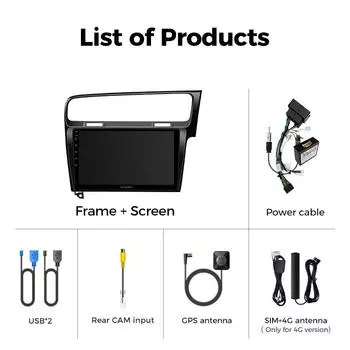 Автомобильное радио Ainavi для Volkswagen VW Golf 7 MK7 GTI 2012-2021 с правым рулем RHD Carplay Android Auto Stereo Video Player 2 Din