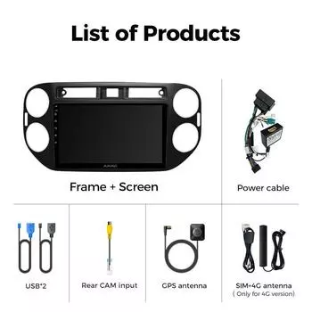 Автомобильное радио Ainavi для Volkswagen VW Tiguan 2006 2010 2016 Golf Plus Wireless Carplay Android Auto Car Stereo Multimedia Player