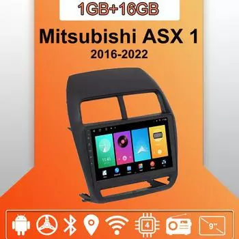 Автомобильное радио Android Auto Carplay для Mitsubishi ASX 1 2016-2022, мультимедийный проигрыватель, головное устройство, стерео, GPS-навигация, BT, WIFI 1+16 ГБ 1+16GB