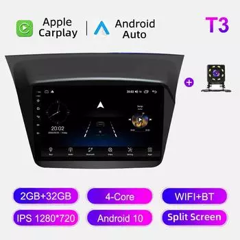 Автомобильное радио Android Auto Carplay для Mitsubishi Pajero Sport 2 2008-2013 Мультимедийный проигрыватель Головное устройство Стерео GPS Навигация BT WIFI 2+32 ГБ 1+16GB