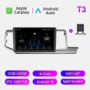 Автомобильное радио Android Auto Carplay для Honda Stepwgn 2009-2015, мультимедийный проигрыватель, головное устройство, стерео, GPS-навигация, BT WIFI 2+32 ГБ 1+16GB