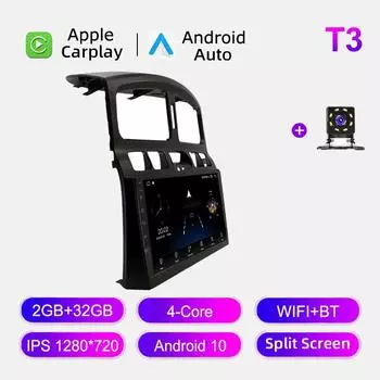 Автомобильное радио Android Auto Carplay для Hyundai Santa Fe 2002-2005, мультимедийный проигрыватель, головное устройство, стерео, GPS-навигация, BT WIFI 2+32 ГБ 1+16GB