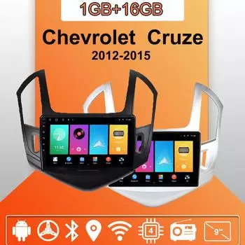 Автомобильное радио Android Auto Carplay для Chevrolet Cruze 2012-2015, мультимедийный проигрыватель, головное устройство, стерео, GPS-навигация, BT WIFI 1+16 ГБ 1+16GB серебряный
